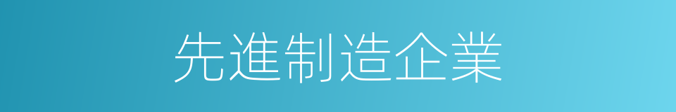 先進制造企業的同義詞