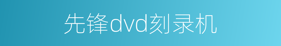 先锋dvd刻录机的同义词