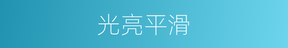 光亮平滑的同义词