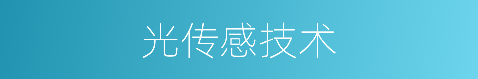 光传感技术的同义词