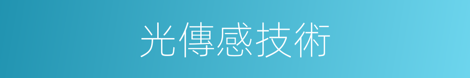光傳感技術的同義詞