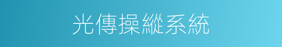 光傳操縱系統的同義詞