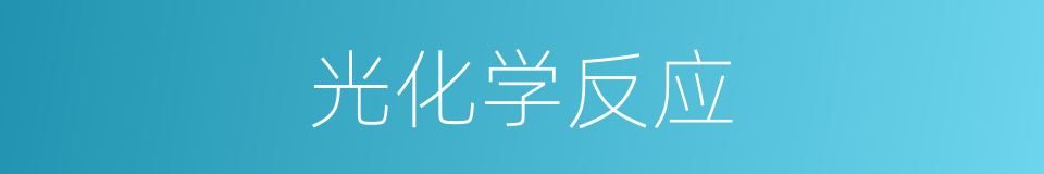 光化学反应的意思