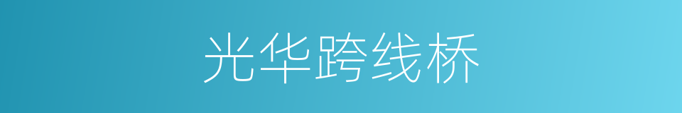 光华跨线桥的同义词