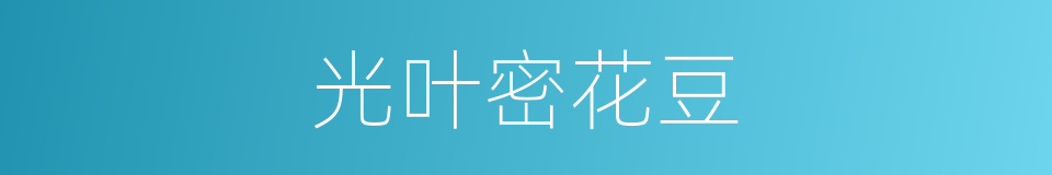 光叶密花豆的同义词