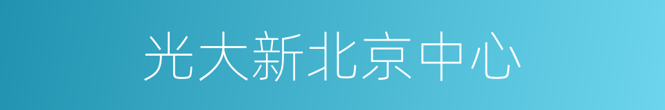 光大新北京中心的同义词