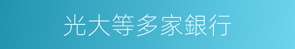 光大等多家銀行的同義詞