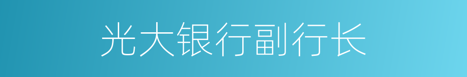 光大银行副行长的同义词