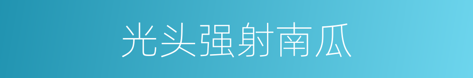 光头强射南瓜的同义词