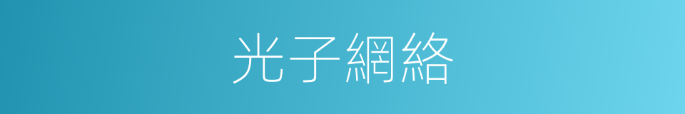 光子網絡的同義詞