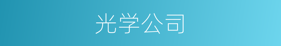 光学公司的同义词