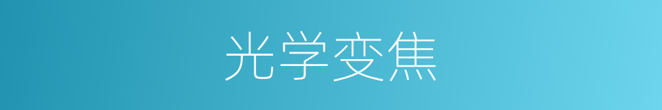 光学变焦的同义词