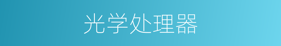 光学处理器的同义词