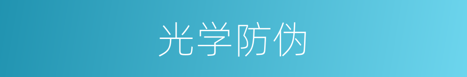 光学防伪的同义词