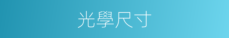 光學尺寸的同義詞