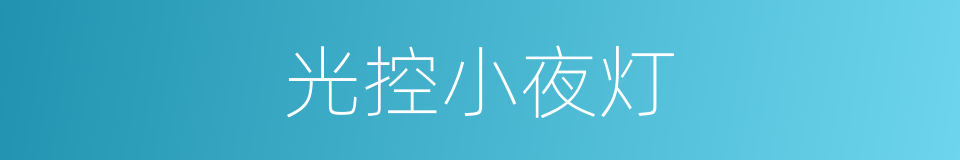 光控小夜灯的同义词