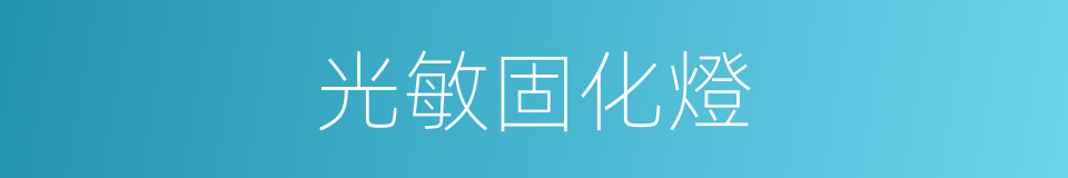 光敏固化燈的同義詞
