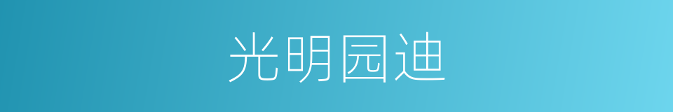 光明园迪的同义词