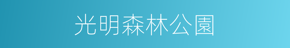 光明森林公園的同義詞