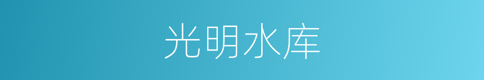 光明水库的同义词