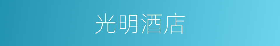 光明酒店的同义词