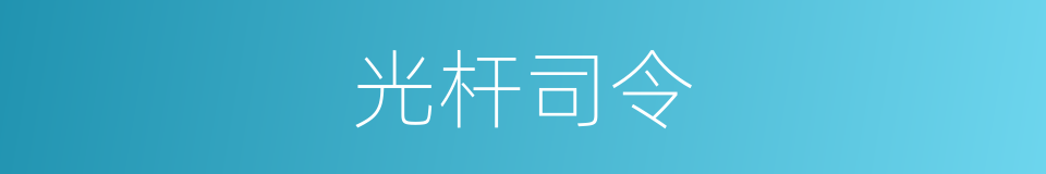光杆司令的意思