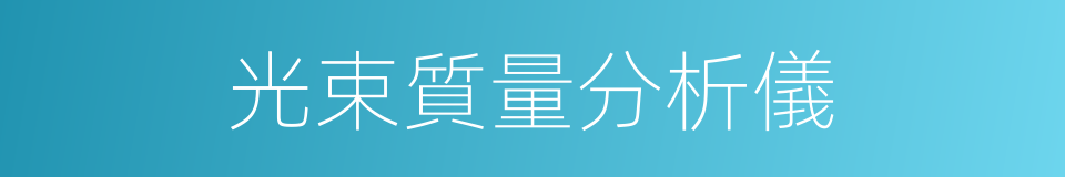 光束質量分析儀的同義詞