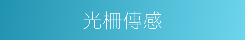 光柵傳感的同義詞