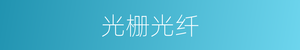 光栅光纤的同义词