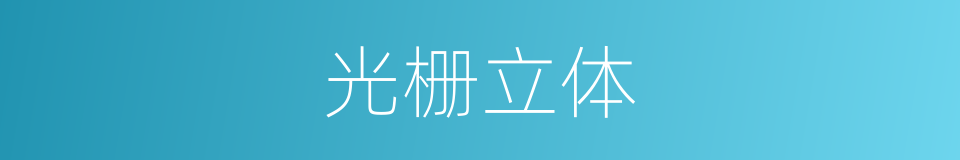 光栅立体的同义词
