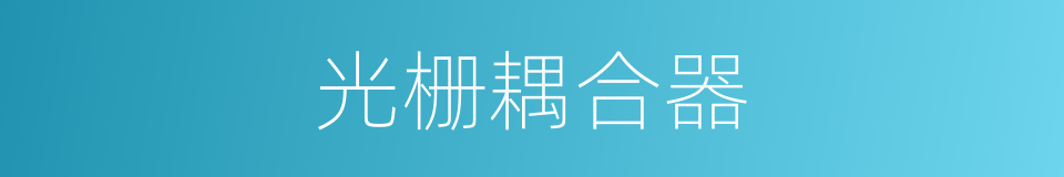 光栅耦合器的同义词