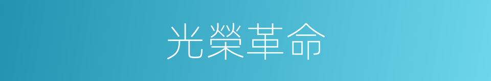 光榮革命的同義詞