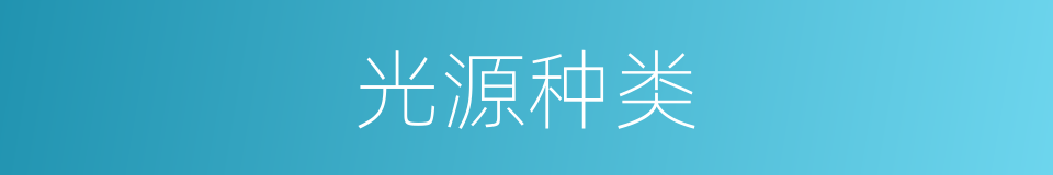 光源种类的同义词