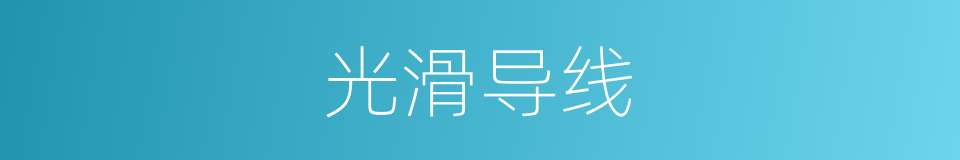 光滑导线的同义词