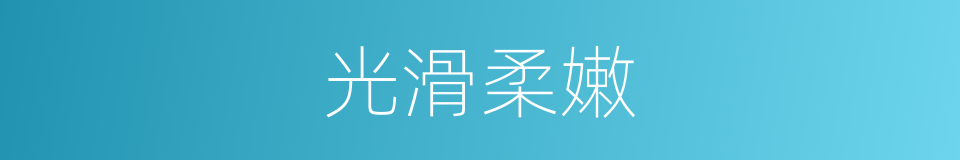 光滑柔嫩的意思