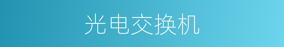 光电交换机的同义词