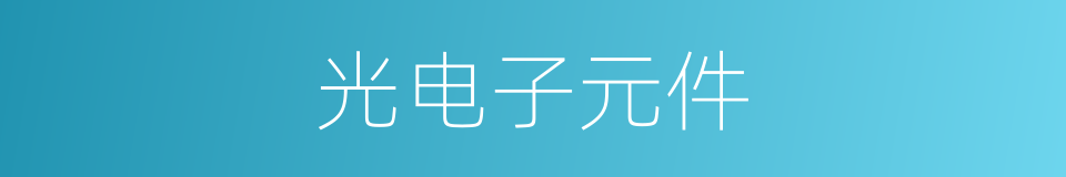 光电子元件的同义词