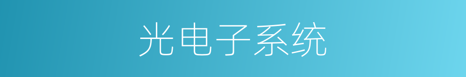 光电子系统的同义词