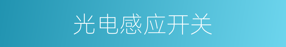 光电感应开关的同义词