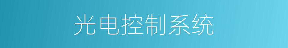 光电控制系统的同义词