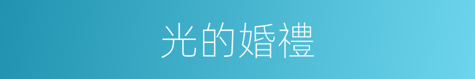 光的婚禮的同義詞