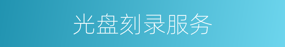 光盘刻录服务的同义词