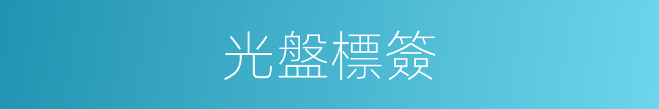 光盤標簽的同義詞