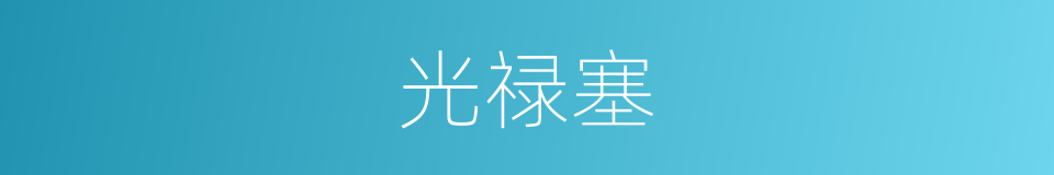 光禄塞的同义词