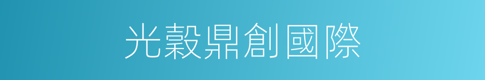 光穀鼎創國際的同義詞