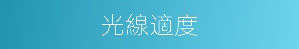 光線適度的同義詞