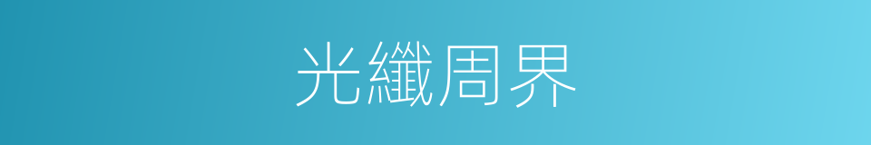 光纖周界的同義詞