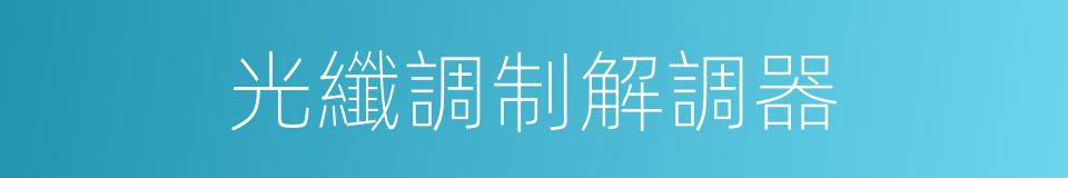 光纖調制解調器的同義詞