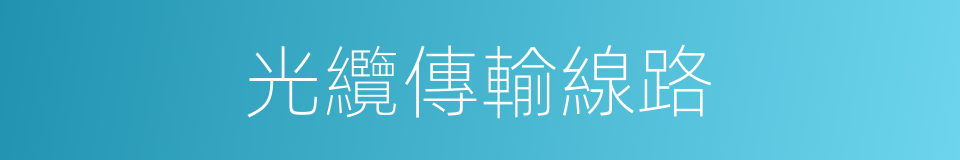 光纜傳輸線路的同義詞