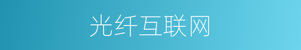 光纤互联网的同义词